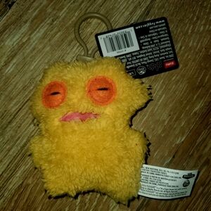 Zuny Plush Yellow Keychain with Orange Eyes